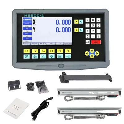 Produktbild von 2-Achsen-LCD-DRO, Mehrsprachige Unterstützung, Hohe Präzision, HS800-2 mit Skalen