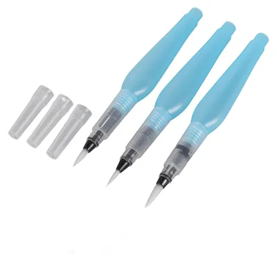 Image de Kit d'artisanat de 3 pièces comprenant un pinceau à eau rechargeable, un stylo et un ensemble d'encres pour aquarelle et calligraphie