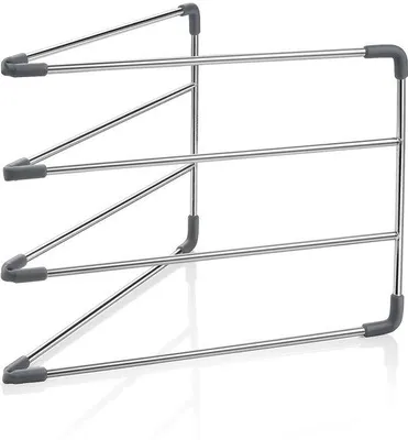 Produktbild von Unyqoos® Metall-Backblechhalter, platzsparendes Organisationsgitter & hitzebeständige Unterlage, Grau, 30 x 23 cm