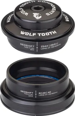 Image de Wolf Tooth GeoShift Performance Steuersatz, 1°, long, 1.5", ZS44/28.6 | EC49/40, noir
