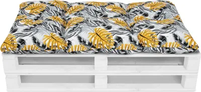 Produktbild von Amilian Palettenkissen SET Gartenkissen mit Rückenkissen Bankauflage Kissen Sitzpolster für Europaletten Sitzkissen: 80x120cm + 2 x40x60cm