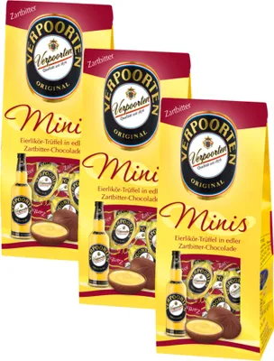 Image de Verpoorten Liqueur aux œufs Truffes Minis Chocolat Noir Paquet de 3 110g