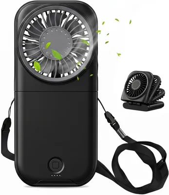 Produktbild von Ultradünner Mini Handventilator,Nackenventilator Faltbarer mit 4 Stufen,2500mAh Akku,Tragbar Leiser USB-C Lüfter für Büro Reisen Outdoor