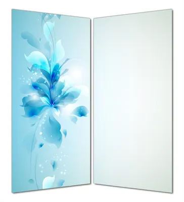 Produktbild von Wallario selbstklebende Duschrückwand 180 x 180 cm mit Motiv Blaues Blumenbuket - Wandverkleidung mit Hochglanzlaminat in Glasoptik