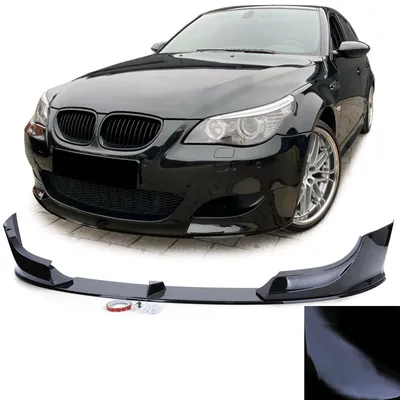 Produktbild von Frontspoiler für BMW 5er E60 E61 03-10 mit M-Paket Spoiler Lippe schwarz Glanz