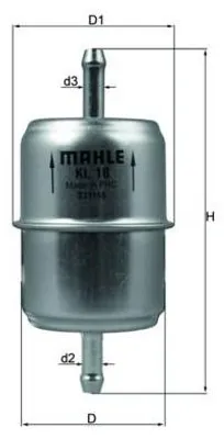 Produktbild von Kraftstofffilter KNECHT KL 18 OF passend für MERCEDES-BENZ 190 (W201) Leitungsfilter