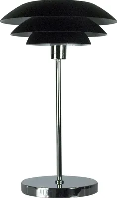 Produktbild von Tischlampe, Tischleuchte, Nachttischlampe, Schreibtischlampe, LED Leselampe, DL31 schwarz/chrom