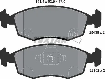 Produktbild von TEXTAR Bremsbeläge Satz Vorne für FIAT 500 (312) 2543501