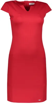 Productafbeelding van Numoco Dames mini-jurk, panterprint, rood, maat S