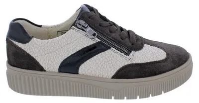 Produktbild von Waldläufer Sneaker K-Sansa mit Fußbett zum Wechseln 610009-400-166, Velourleder-Materialmix, Dunkelbraun-Beige, Weite K 39
