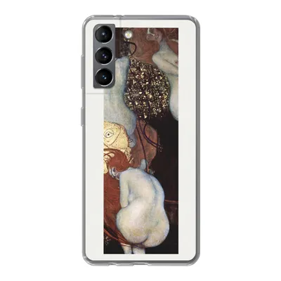 Produktbild von MuchoWow® Handyhülle Schutzhülle Hülle für Samsung Galaxy S21 Goldfisch - Gustav Klimt Silikon Softcase Handy Hülle - Softcase