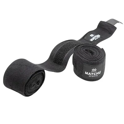Produktbild von Matchu Sports Boxbandagen - 2 Stücke - Schwarz - 350cm - 3cm - 97% Baumwolle - 3% Terylen