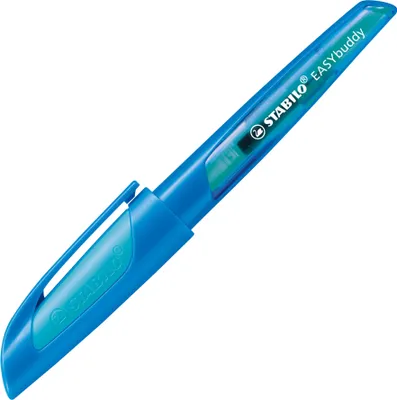 Produktbild von Schulfüller mit Standard-Feder M - STABILO EASYbuddy in dunkelblau/hellblau - Schreibfarbe blau (löschbar) - Einzelstift - inklusive Patrone