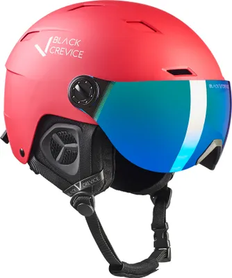 Produktbild von BLACK CREVICE Ski-& Snowboardhelm - Modell KIRCHBERG | Visierhelm | Farbe: Rot | 51-53 cm