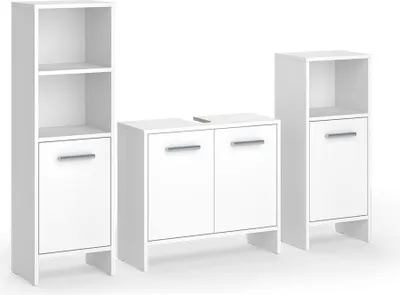 Produktbild von Badmöbel-Set Vicco Karli Weiß 3-teilig, Model 57969