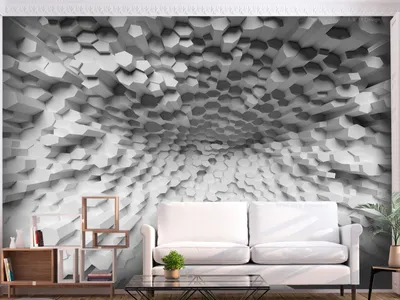Produktbild von Vlies Fototapete 3D Effekt 400x280 cm Tapeten Wandtapete XXL Optisch Abstrakt Geometrisch a-A-0568-a-a