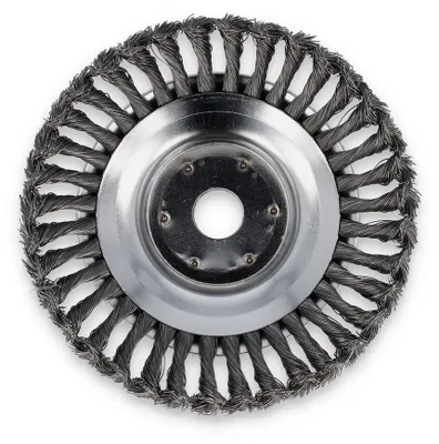 Produktbild von Metallbürste für Rasenmäher/Freischneider, robuste Ausführung, Durchmesser 200 mm - Garland