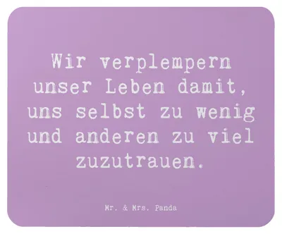 Produktbild von Mr. & Mrs. Panda Mouse Pad Spruch Leichtigkeit und Vertrauen - Lavendeltraum - Geschenk, besondere Momente, Freude, Mousepad, laptop, Gefühl, Mauspad, mousematte, Zitat