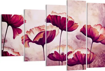 Produktbild von Bild auf Leinwand - Leinwandbild - Mohn Blume Wiese - 150x100cm - Wand Bild - Wanddeko - Leinwanddruck - Bilder - Kunstdruck - Wanddekoration - Leinwand bilder - Wandkunst - EG150x100-3934