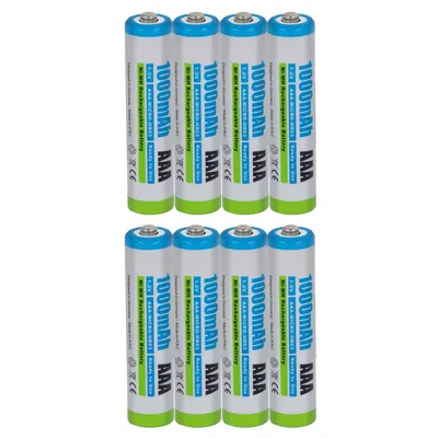 Produktbild von 8 x Akku Ni-MH Micro AAA HR03, KR03, LR03, R3, L3 - 1000mAh 1.2V