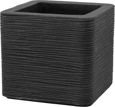 Image de Pot de culture cubique Famanu, 40 x 40 x 34 cm, en plastique, couleur anthracite