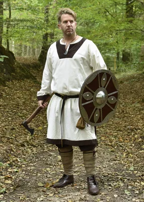 Produktbild von Mittelalterliche Tunika Vallentin, natur/braun - Mittelalterkleidung Herren LARP Mittelalter Kostüme Verkleidung Größe: XXL