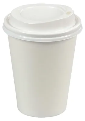Produktbild von 200x Heiß- und Kaltgetränkebecher weiß mit Deckel Pappe beschichtet 200 ml