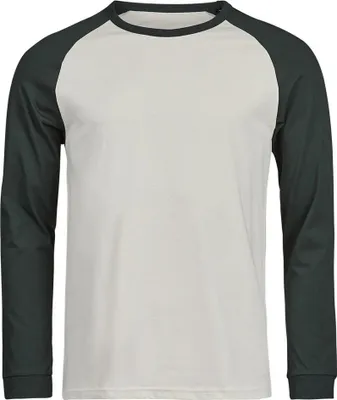 Immagine prodotto di Tee Jays - T-shirt da uomo "Unlabeled", baseball RW11287 (3XL) (grigio cemento/verde scuro)
