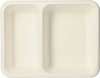 Produktbild von Papstar Siegelschalen aus Zuckerrohr, 2-geteilt 4,5 x 17,5 x 22,5 cm weiß, 4 x 125 Stück