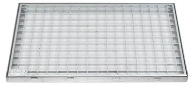 Produktbild von ACO Schuhabstreifer Gitterrost mit Zarge MW 30/30 Eingangsrost Normrost Abstreifer Rahmen,Größe:100 x 40 cm