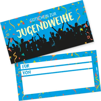 Produktbild von itenga Geschenkgutschein Jugendweihe - Gutschein zum Ausfüllen Karte