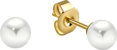 Produktbild von Fascination by Ellen K. Ohrstecker 375/- Gold 5/5,5mm gelb Süßwasserzuchtperle weiß 360320080