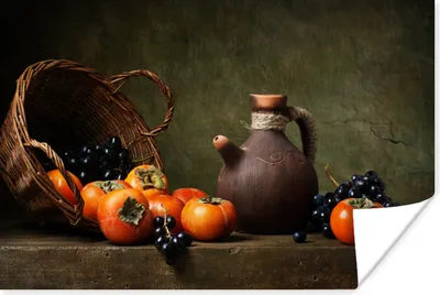 Produktbild von MuchoWow® Poster Rustikal - Obst - Korb - Stilleben 120x80 cm - Bilder
