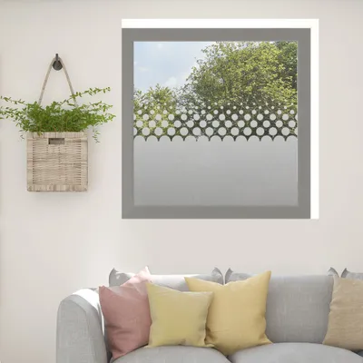 Produktbild von Sichtschutz Milchglas selbstklebend Klebefolie 110 cm x 71,5 cm Viele Punkte nach oben auslaufend