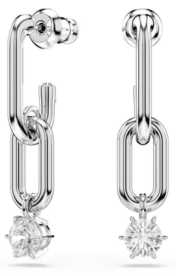 Produktbild von Swarovski Constella Drop-Ohrhänger, Rhodinierte Ohrringe mit Ineinandergreifende