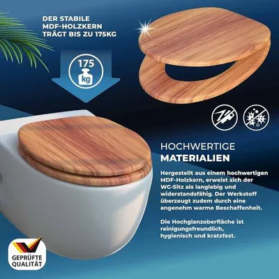 Obrázek produktu pro Toaletní sedátko s rychloupínacím mechanismem, z duroplastu, vysoce kvalitní, snadno se čistí