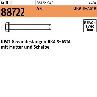 Produktbild von Upat Ankerstange ASTA M16x190 R 10 Stk