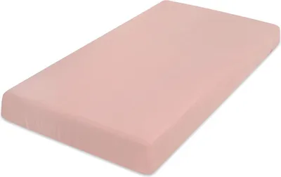 Produktbild von Musselin-Spannbettlaken 70x140x10 in einer puderrosa Box