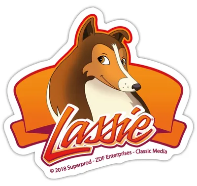 Produktbild von Spreadshirt Lassie Logo Sticker Aufkleber, 10 x 10 cm, Mattweiß