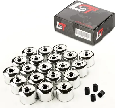 Produktbild von 20x Radschraube Kappen Set 17mm chromfarben für CITROEN PEUGEOT DACIA RENAULT