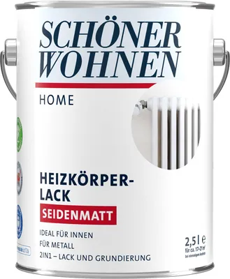 Produktbild von Schöner Wohnen Home Heizkörperlack seidenmatt Lack & Grundierung 2,5 L