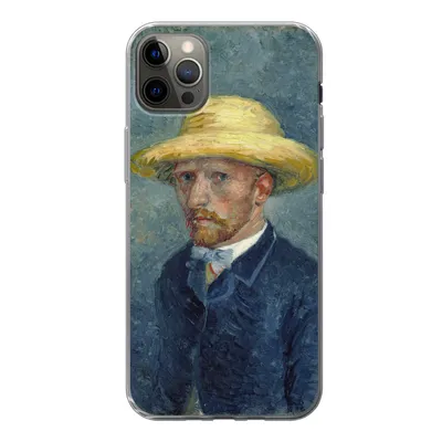 Produktbild von MuchoWow® Handyhülle Schutzhülle Hülle für iPhone 13 Pro Max Selbstbildnis mit Hut - Vincent van Gogh Silikon Softcase Handy Hülle - Mobiltelefon