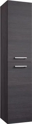 Produktbild von Badezimmer - Hochschrank Rajkot 85, Farbe: Eiche Schwarz – 160 x 35 x 35 cm (H x B x T)