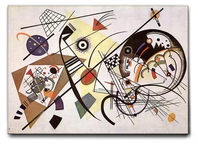 Zdjęcie produktu dla Giallobus - - Vassily Kandinsky - 140D x 100S cm - Obraz - Standaard frame canvas
