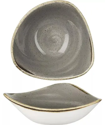 Produktbild von CHURCHILL Stonecast Peppercorn Grey Teller tief, triangle, ø: 153 mm
