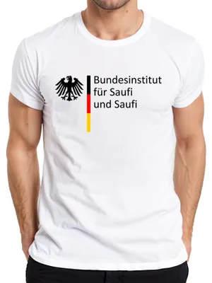 Produktbild von Bundesinstitut für Saufi Saufi Biertrinker Geschenk Malle Party Herren T-Shirt, Weiß, L