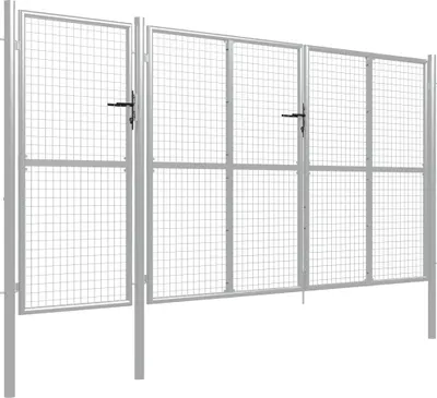 Obrázek produktu pro vidaXL Ocelová zahradní brána 400 x 150 cm stříbrná