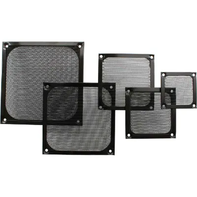 Produktbild von InLine Lüftergitter, Aluminium Filter, 120x120mm, schwarz, Aluminium, Schwarz, 12 cm, 120 mm, 120 mm, 22 g