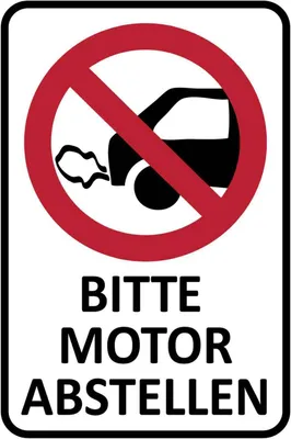 Produktbild von vianmo Holzschild 18x12 cm Bitte Motor abstellen Warnschild Hinweisschild