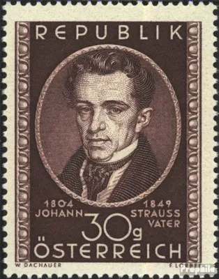 Produktbild von Briefmarken Österreich 1949 Mi 942 (kompl.Ausg.) gestempelt J. Strauss